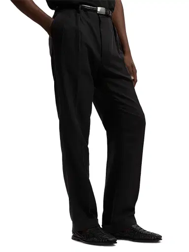 Ralph Lauren Purple Label Men's Glenn Hand-Tailored Silk-Linen Trousers - Black - Size 36 | Thumbnail 4 Ralph Lauren Purple Label Men's Glenn Hand-Tailored Silk-Linen Trousers - Black - Size 36 | Thumbnail 4