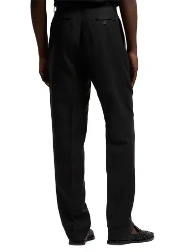 Ralph Lauren Purple Label Men's Glenn Hand-Tailored Silk-Linen Trousers - Black - Size 36 | Thumbnail 5 Ralph Lauren Purple Label Men's Glenn Hand-Tailored Silk-Linen Trousers - Black - Size 36 | Thumbnail 5