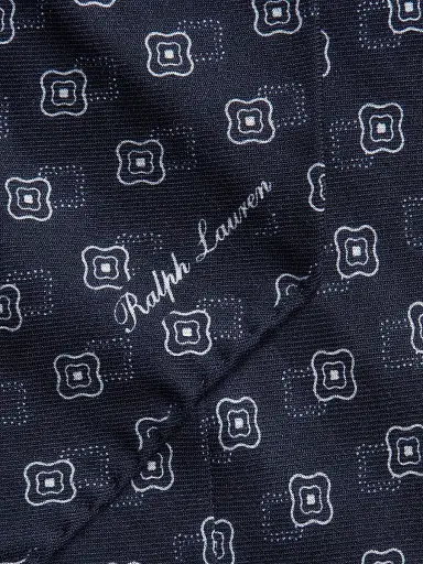 Ralph Lauren Purple Label Men's Silk Foulard Neckerchief - Navy | Thumbnail 5 Ralph Lauren Purple Label Men's Silk Foulard Neckerchief - Navy | Thumbnail 5