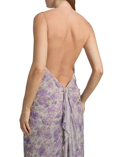 Ronny Kobo Women's Kaa Floral-Print Midi-Slipdress - Purple Multi - Size XS | Thumbnail 6 Ronny Kobo Women's Kaa Floral-Print Midi-Slipdress - Purple Multi - Size XS | Thumbnail 6