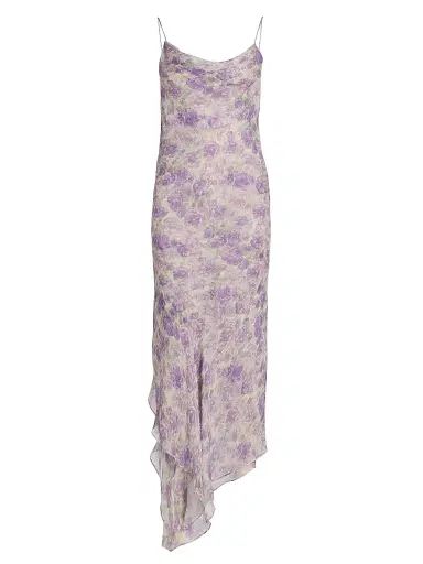 Ronny Kobo Women's Kaa Floral-Print Midi-Slipdress - Purple Multi - Size XS | Thumbnail 1 Ronny Kobo Women's Kaa Floral-Print Midi-Slipdress - Purple Multi - Size XS | Thumbnail 1