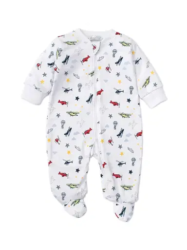 Kissy Kissy Baby's Aviator Print Footie 9 Months | Thumbnail 1