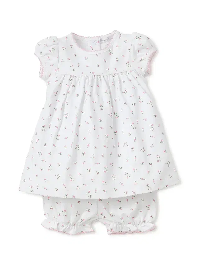 Kissy Kissy Baby Girl's Garden Rose Print Dress & Bloomers Set - White 12 Months