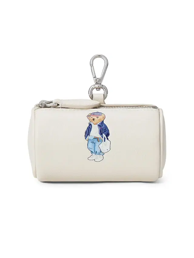 Polo Ralph Lauren Women's Spring Bear Leather Coin Purse - Parchment