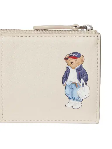 Polo Ralph Lauren Women's Spring Bear Leather Zip Card Case | Thumbnail 3