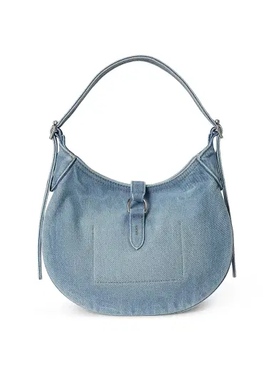 Polo Ralph Lauren Women's Small Denim Shoulder Bag | Thumbnail 4 Polo Ralph Lauren Women's Small Denim Shoulder Bag | Thumbnail 4