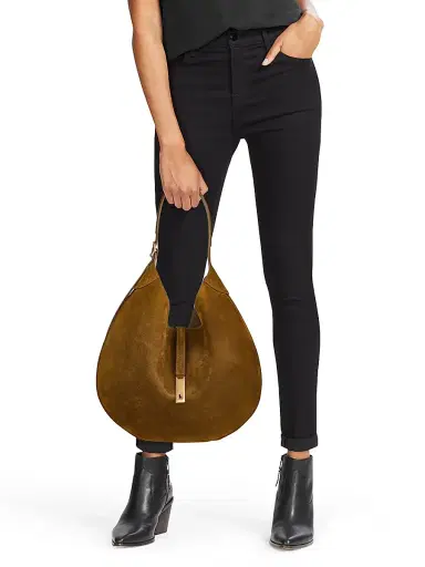 Polo Ralph Lauren Women's Polo ID Medium Suede Shoulder Bag - Artichoke | Thumbnail 2