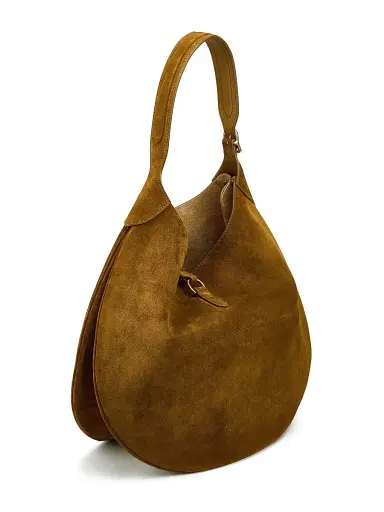 Polo Ralph Lauren Women's Polo ID Medium Suede Shoulder Bag - Artichoke | Thumbnail 3