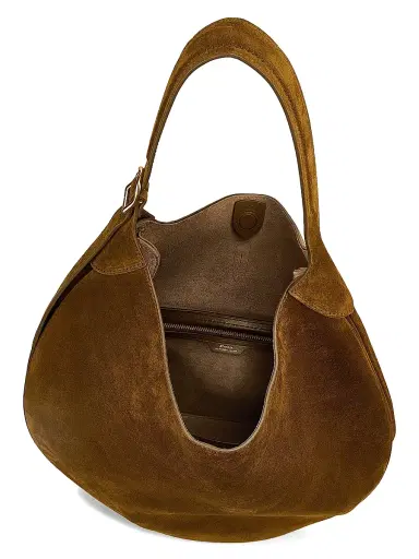 Polo Ralph Lauren Women's Polo ID Medium Suede Shoulder Bag - Artichoke | Thumbnail 4