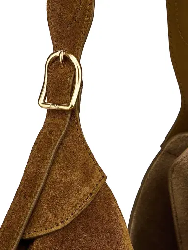 Polo Ralph Lauren Women's Polo ID Medium Suede Shoulder Bag - Artichoke | Thumbnail 5