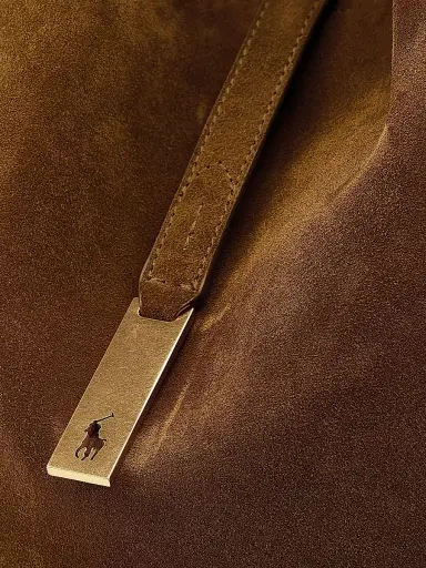 Polo Ralph Lauren Women's Polo ID Medium Suede Shoulder Bag - Artichoke | Thumbnail 6