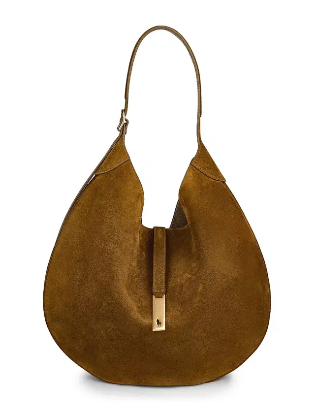 Polo Ralph Lauren Women's Polo ID  Suede Shoulder Bag - Artichoke
