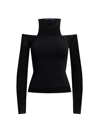 Ralph Lauren Collection Women's Maxine Layered Jersey Top - Black - Size XS | Thumbnail 1 Ralph Lauren Collection Women's Maxine Layered Jersey Top - Black - Size XS | Thumbnail 1