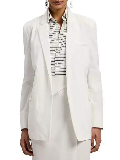 Ralph Lauren Collection Women's Carlotta Peached Cotton-Blend Jacket | Thumbnail 3 Ralph Lauren Collection Women's Carlotta Peached Cotton-Blend Jacket | Thumbnail 3