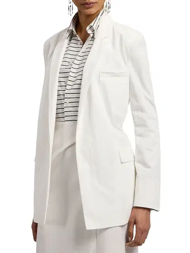 Ralph Lauren Collection Women's Carlotta Peached Cotton-Blend Jacket | Thumbnail 4 Ralph Lauren Collection Women's Carlotta Peached Cotton-Blend Jacket | Thumbnail 4