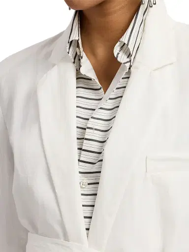 Ralph Lauren Collection Women's Carlotta Peached Cotton-Blend Jacket | Thumbnail 6 Ralph Lauren Collection Women's Carlotta Peached Cotton-Blend Jacket | Thumbnail 6