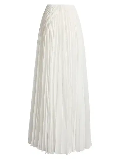 Ralph Lauren Collection Women's Niccola Pleated Jersey Maxi Skirt - Cream - Size 8 | Thumbnail 2 Ralph Lauren Collection Women's Niccola Pleated Jersey Maxi Skirt - Cream - Size 8 | Thumbnail 2