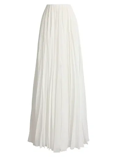 Ralph Lauren Collection Women's Niccola Pleated Jersey Maxi Skirt - Cream - Size 8 | Thumbnail 1 Ralph Lauren Collection Women's Niccola Pleated Jersey Maxi Skirt - Cream - Size 8 | Thumbnail 1