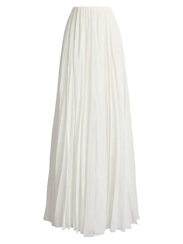 Women's Niccola Pleated Jersey Maxi Skirt - Cream