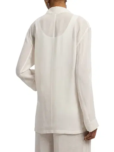 Ralph Lauren Collection Women's Trish Linen Voile Jacket - Cream - Size 8 | Thumbnail 5