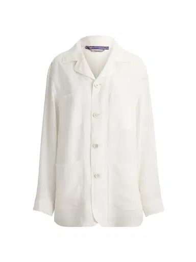 Ralph Lauren Collection Women's Trish Linen Voile Jacket - Cream - Size 8 | Thumbnail 1