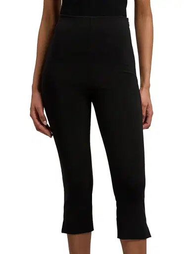 Ralph Lauren Collection Women's Sampson Jersey Crop Pants - Black | Thumbnail 3