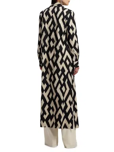 Ralph Lauren Collection Women's Nessa Deco-Print Wool Coat | Thumbnail 5 Ralph Lauren Collection Women's Nessa Deco-Print Wool Coat | Thumbnail 5