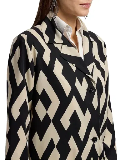 Ralph Lauren Collection Women's Nessa Deco-Print Wool Coat | Thumbnail 6 Ralph Lauren Collection Women's Nessa Deco-Print Wool Coat | Thumbnail 6