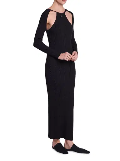 Courrèges Women's Rib-Knit Cut-Out Maxi Dress | Thumbnail 2