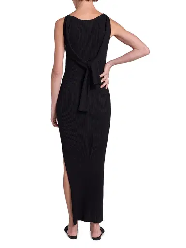 Courrèges Women's Rib-Knit Cut-Out Maxi Dress | Thumbnail 6