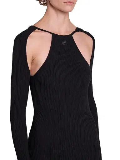 Courrèges Women's Rib-Knit Cut-Out Maxi Dress | Thumbnail 7