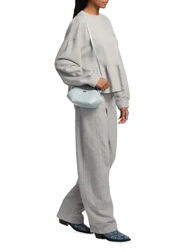 Ganni Women's Isoli Cotton Sweatpants - Paloma - Size XL | Thumbnail 2