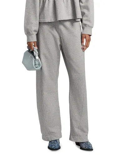 Ganni Women's Isoli Cotton Sweatpants - Paloma - Size XL | Thumbnail 3