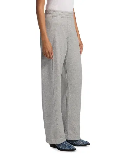 Ganni Women's Isoli Cotton Sweatpants - Paloma - Size XL | Thumbnail 4