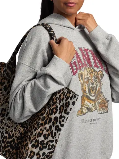 Ganni Women's Isoli Beaded Cotton Hoodie | Thumbnail 6 Ganni Women's Isoli Beaded Cotton Hoodie | Thumbnail 6