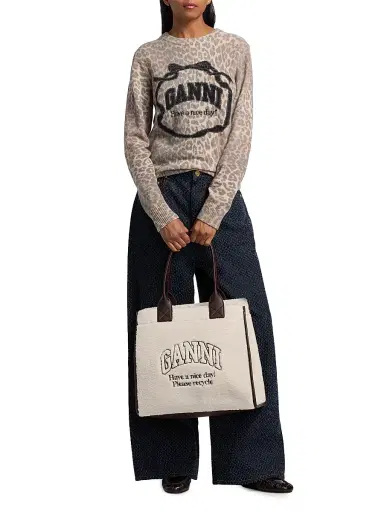 Ganni Women's Graphic Wool Sweater | Thumbnail 2 Ganni Women's Graphic Wool Sweater | Thumbnail 2