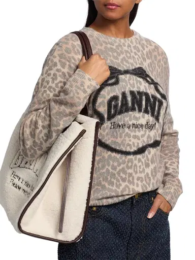Ganni Women's Graphic Wool Sweater | Thumbnail 6 Ganni Women's Graphic Wool Sweater | Thumbnail 6