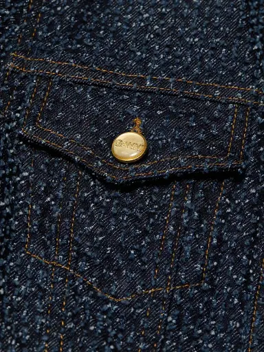 Ganni Women's Tweed Denim Peplum Jacket | Thumbnail 7 Ganni Women's Tweed Denim Peplum Jacket | Thumbnail 7