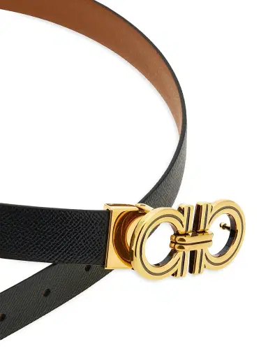 Ferragamo Women's Donna Reversible Leather Belt - Nero | Thumbnail 5
