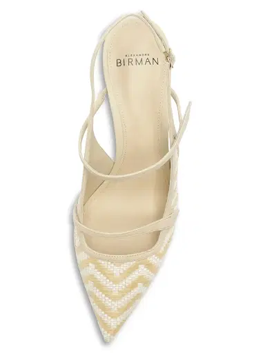 Alexandre Birman Women's Tita 60MM Raffia-Leather Slingback Pumps | Thumbnail 4