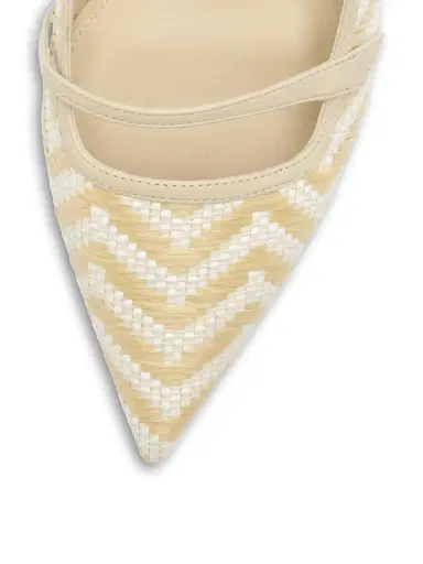 Alexandre Birman Women's Tita 60MM Raffia-Leather Slingback Pumps | Thumbnail 5