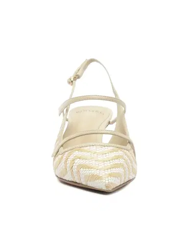 Alexandre Birman Women's Tita 60MM Raffia-Leather Slingback Pumps | Thumbnail 6