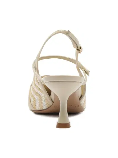 Alexandre Birman Women's Tita 60MM Raffia-Leather Slingback Pumps | Thumbnail 7