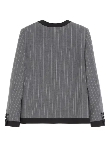 Valentino Garavani Men's Pinstripe Jacket - Grey - Size 38 | Thumbnail 2