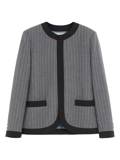 Valentino Garavani Men's Pinstripe Jacket - Grey - Size 38 | Thumbnail 1