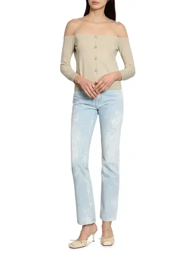 MM6 MAISON MARGIELA Women's Illusion Cotton-Blend Cardigan | Thumbnail 2 MM6 MAISON MARGIELA Women's Illusion Cotton-Blend Cardigan | Thumbnail 2
