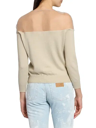 MM6 MAISON MARGIELA Women's Illusion Cotton-Blend Cardigan | Thumbnail 5 MM6 MAISON MARGIELA Women's Illusion Cotton-Blend Cardigan | Thumbnail 5