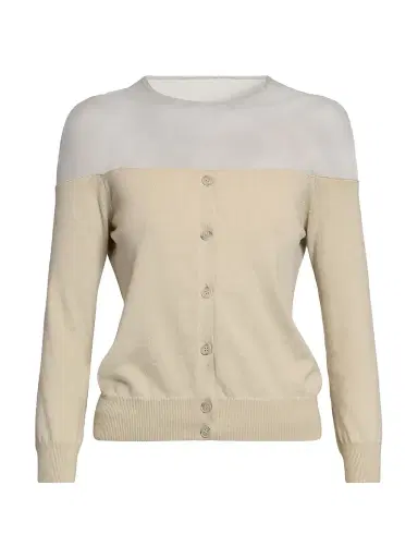 MM6 MAISON MARGIELA Women's Illusion Cotton-Blend Cardigan | Thumbnail 1 MM6 MAISON MARGIELA Women's Illusion Cotton-Blend Cardigan | Thumbnail 1