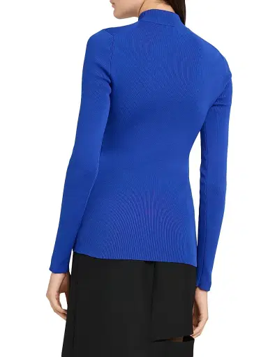 Jil Sander Women's Mock Turtleneck Sweater - Bluebell - Size 16 | Thumbnail 5