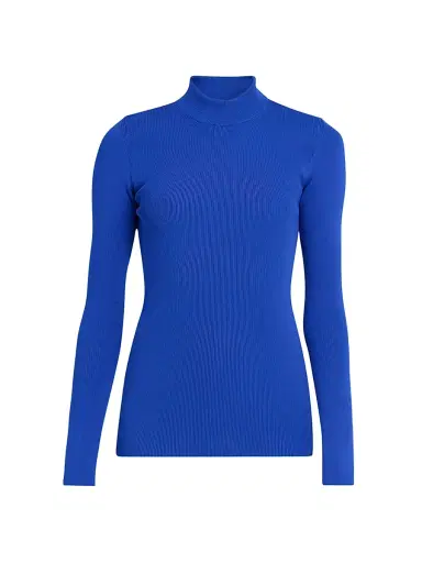 Jil Sander Women's Mock Turtleneck Sweater - Bluebell - Size 16 | Thumbnail 1